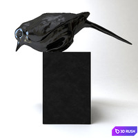"Bird on Stand" 3D Model Vray