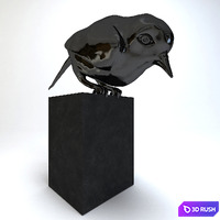 "Bird on Stand" 3D Model Vray