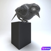 "Bird on Stand" 3D Model Vray