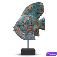 Mystic Fish Decor 3D Model Vray