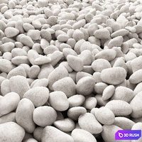 The road from pebbles 3D Model Vray