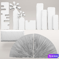 Set Sculpture Thierry Martenon, figurine, carving, abstraction, modern art, art, round, wall 3D Model Vray