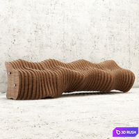 Parametric bench 3D Model Vray