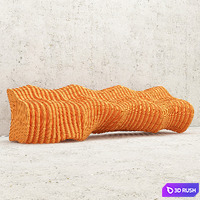 Parametric bench 3D Model Vray