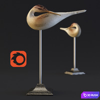 Libra Dunes Golden Sandpiper Sculpture 3D Model Vray