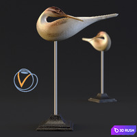 Libra Dunes Golden Sandpiper Sculpture 3D Model Vray