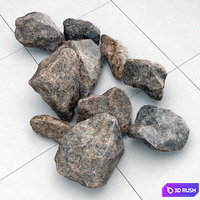 Rock stone 3D Model Vray