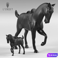 Horse Sculpture l-objet 3D Model Corona