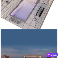 Set for Exterior 3D Model Vray