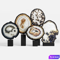 Agate decor set 03 3D Model Vray