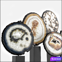 Agate decor set 03 3D Model Vray