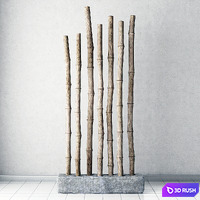 Bamboo old decor 3D Model Vray