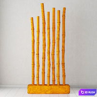 Bamboo old decor 3D Model Vray
