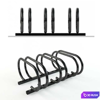 Bicycle parking 3D Model Vray