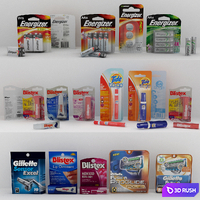 Store Product Set 01 3D Model Vray