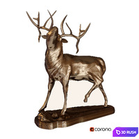 Dear sculpture 3D Model Vray