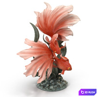 Porcelain fish 3D Model Vray