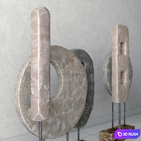 Stone decor collection 3D Model Vray