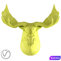 Gypsum moose head 3D Model Vray