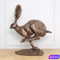 Bronze Rabbit Sculpture 3D Model Corona