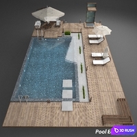 Pool equipment 3D Model Vray