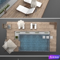 Pool equipment 3D Model Vray