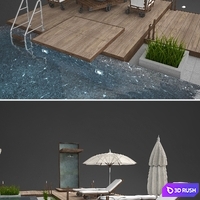 Pool equipment 3D Model Vray