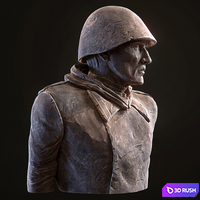 Soldier Sculpture 3D Model Corona