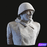 Soldier Sculpture 3D Model Corona
