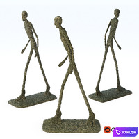 Sculpture - Walking Man 3D Model Corona
