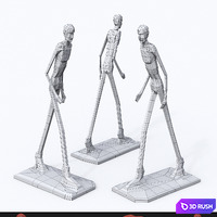 Sculpture - Walking Man 3D Model Corona