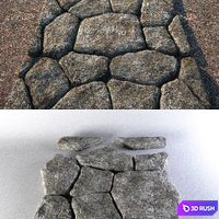 The path of stones 3D Model Vray