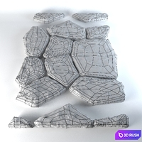 The path of stones 3D Model Vray