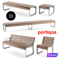 Benches Mmcite Portiqoa 3D Model Vray