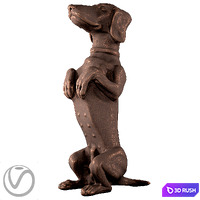 Dachshund 3D Model Vray