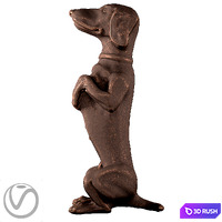 Dachshund 3D Model Vray