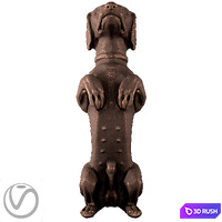 Dachshund 3D Model Vray