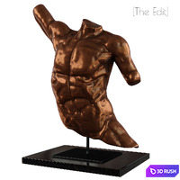 Laocoon bronze torso 3D Model Vray