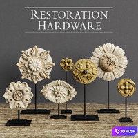 Restoration Hardware Architectural Ornaments 3D Model Vray