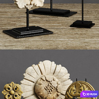 Restoration Hardware Architectural Ornaments 3D Model Vray