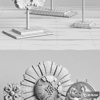 Restoration Hardware Architectural Ornaments 3D Model Vray