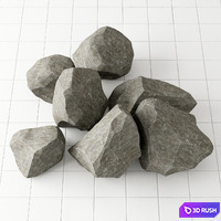 Rock stone colleection 3D Model Vray