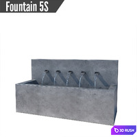Restoration Hardware Weathered Zinc Fountains 3D Model Vray