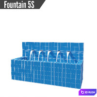 Restoration Hardware Weathered Zinc Fountains 3D Model Vray