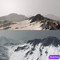 Mountains landscape / Mountain landscape 3D Model Vray