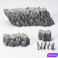 Rock sea / Sea rock 3D Model Vray