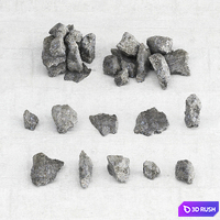 Rock stone collection decorative / A collection of rock for decoration 3D Model Vray