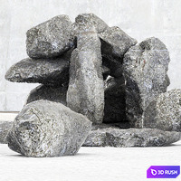 Rock stone collection decorative / A collection of rock for decoration 3D Model Vray