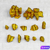 Rock stone collection decorative / A collection of rock for decoration 3D Model Vray