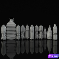 Rack with mineral water 3D Model Vray